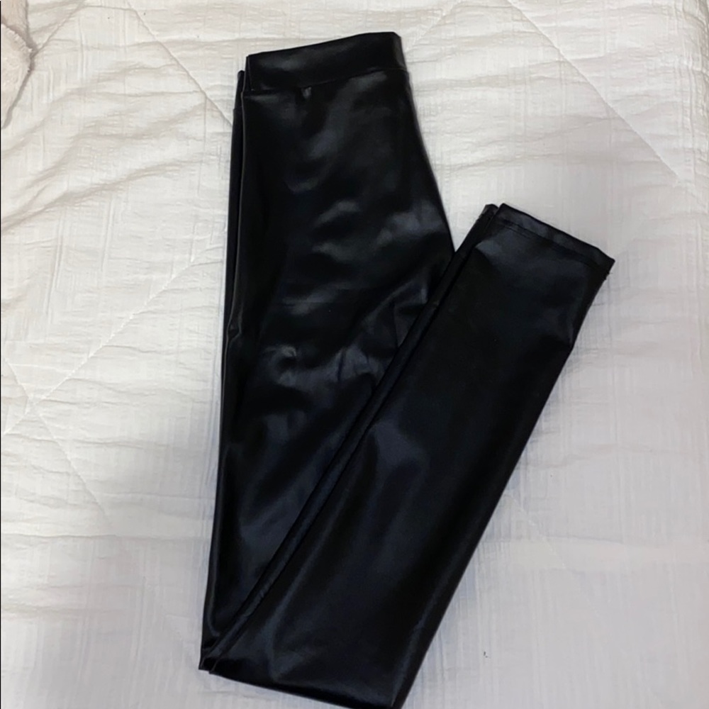Faux leather leggings